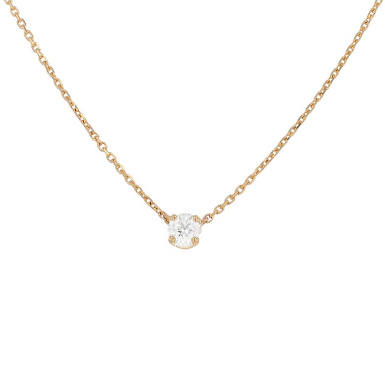 Collier diamant 0.30 carat or jaune 2.32g Comme neuf -  reconditionné disponible sur Gemme Les Bijoux